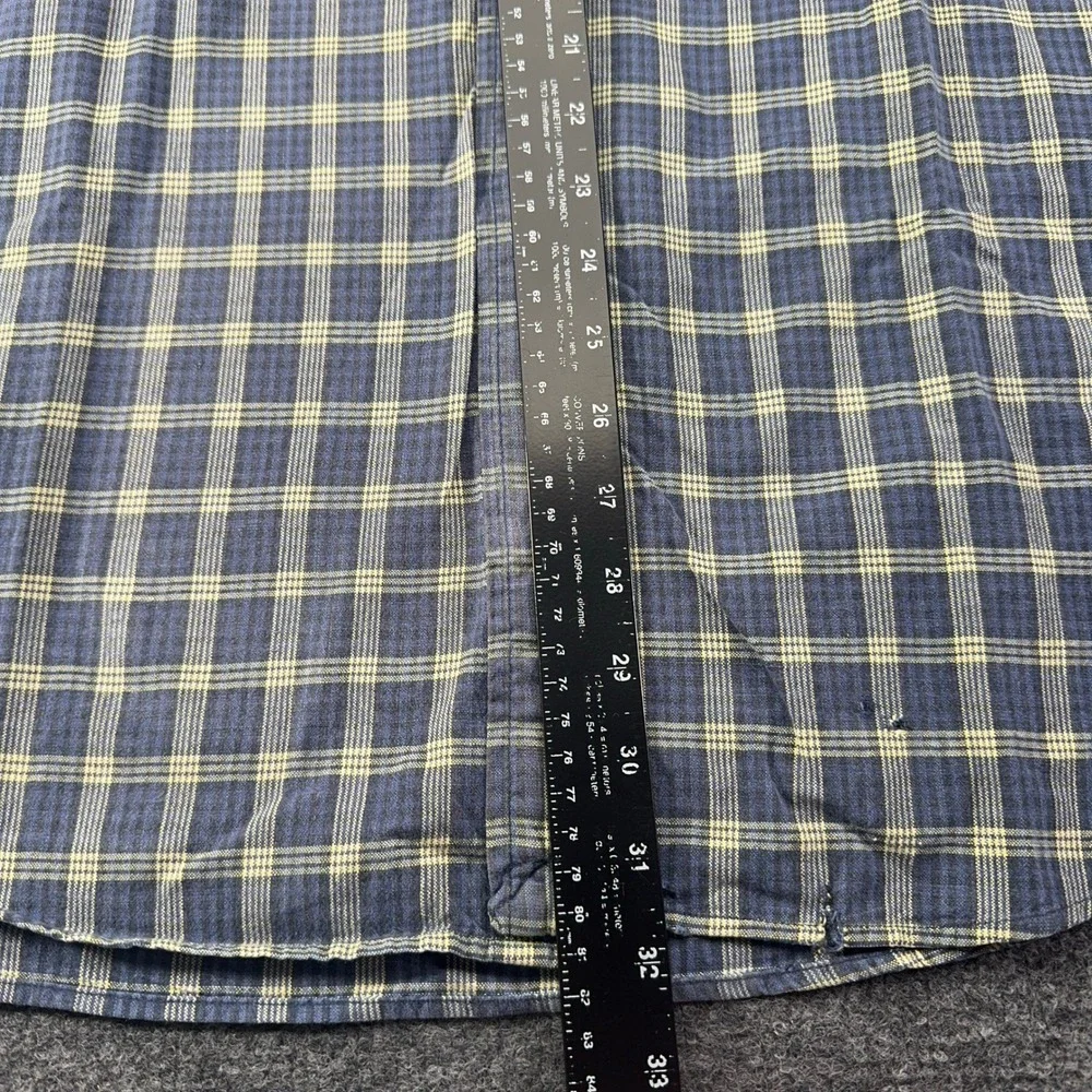 Polo Ralph Lauren Mens Blue Yellow Plaid Blake Shirt Long Sleeve Pony Logo XL